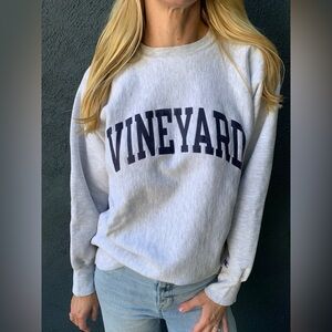 TRIBLEND SWEATS S~VINEYARD MEN’s WOMEN’S CREWNECK CLASSIC SHIRT TOP SWEATSHIRT